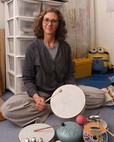 Helen with drums  Helen with drums